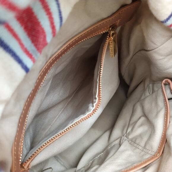 Tory Burch Multicolor Stripes Bucket Drawstring Crossbody Bag - Picture 13 of 16